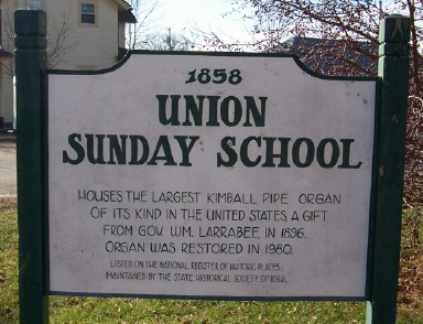 Union Sunday School Sign